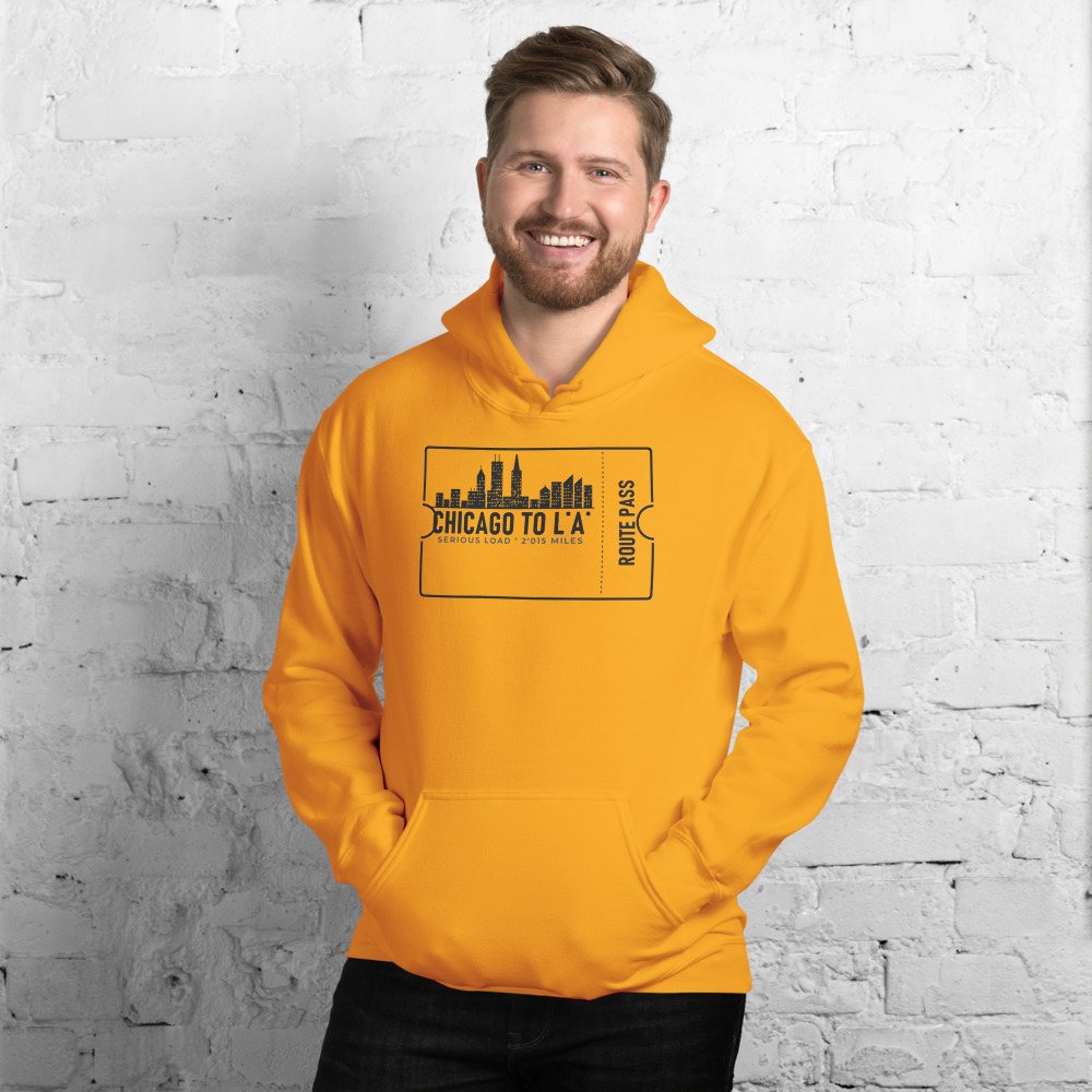 Serious Load Route Pass Ticket Hoodie in Gold