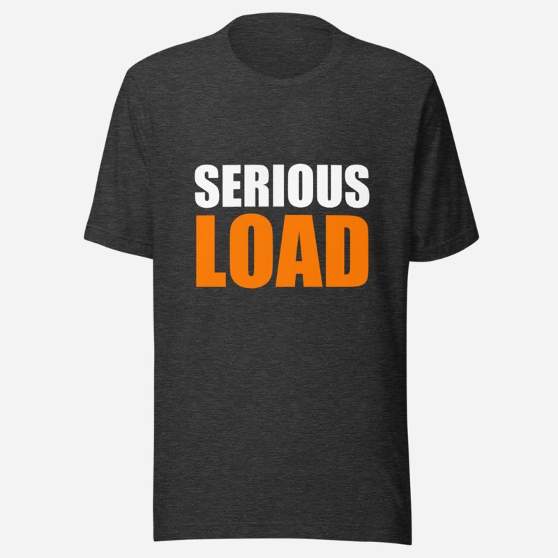 Serious Load Stacked Tee Dark Grey Heather