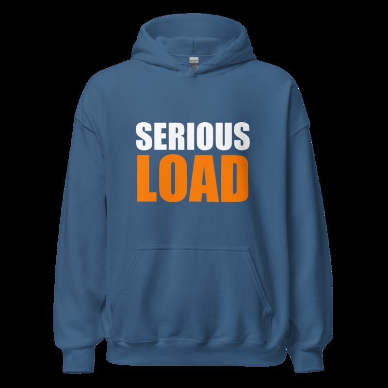 Serious Load Stacked Hoodie Indigo Blue