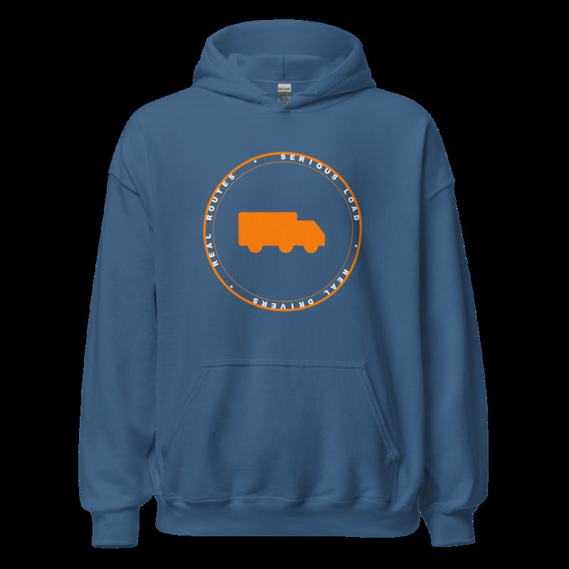 Serious Load Badge Hoodie Indigo Blue