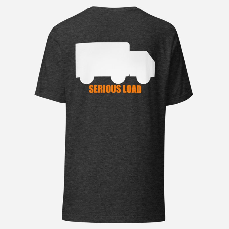 Serious Load Back Print Tee Dark Grey Heather