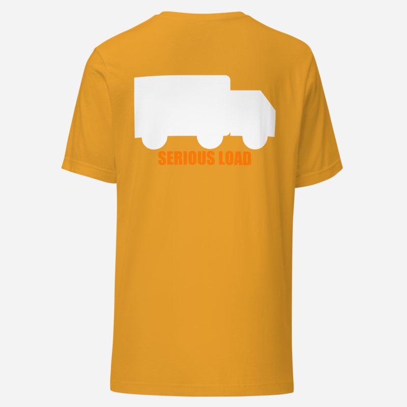 Serious Load Back Print Tee Mustard