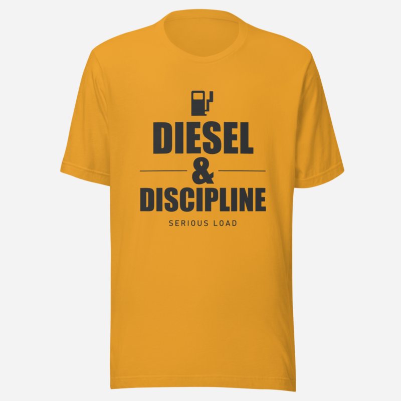 Serious Load Diesel & Discipline Road Tee in Mustard