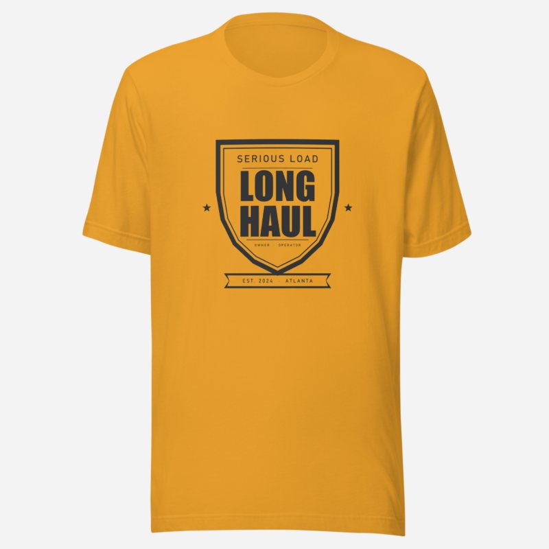 Serious Load Highway Shield Badge Road Tee in Mustard