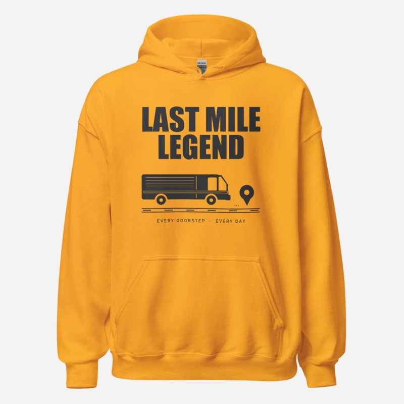 Serious Load Last Mile Legend Van Division Hoodie in Gold