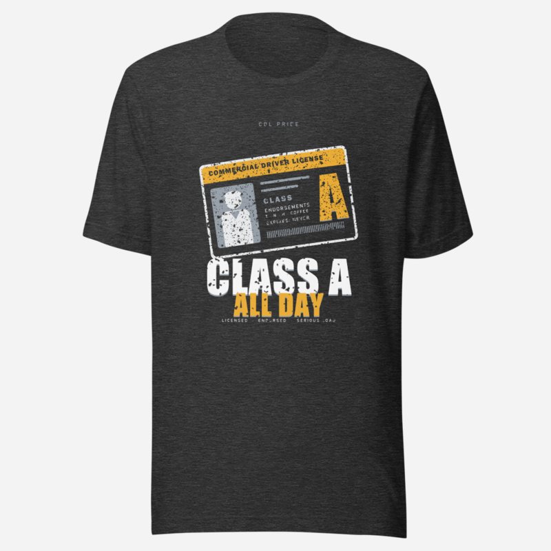 Serious Load Class A All Day Freight Tee Dark Grey Heather
