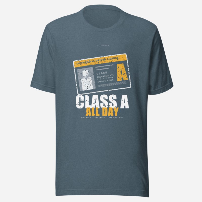 Serious Load Class A All Day Freight Tee Heather Slate