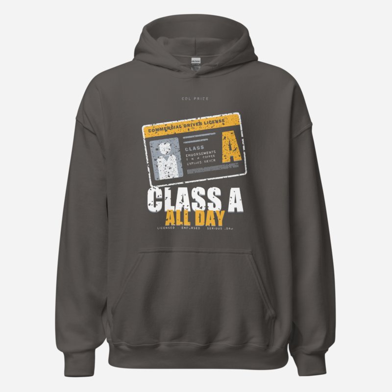 Serious Load Class A All Day Freight Hoodie Charcoal