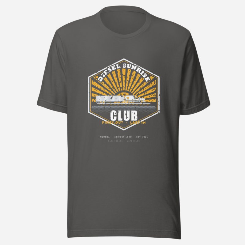 Serious Load Diesel Sunrise Club Freight Tee Asphalt