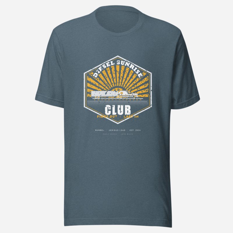 Serious Load Diesel Sunrise Club Freight Tee Heather Slate