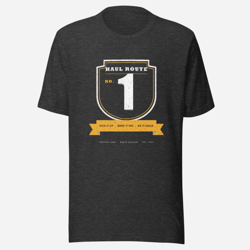 Serious Load Haul Route No 1 Freight Tee Dark Grey Heather