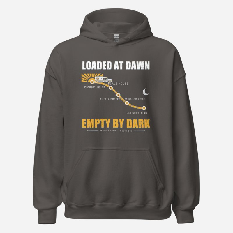 Serious Load Loaded At Dawn Freight Hoodie Charcoal