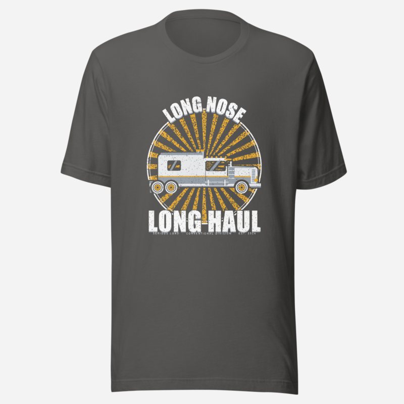 Serious Load Long Nose Long Haul Freight Tee Asphalt