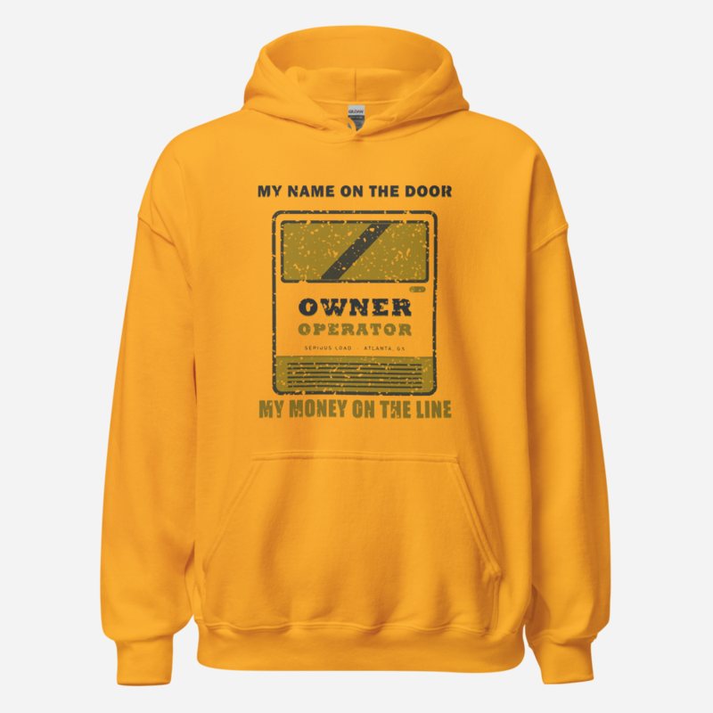 Serious Load My Name On The Door Freight Hoodie Gold