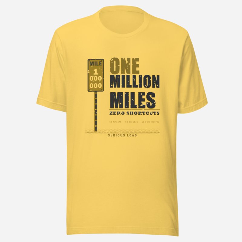 Serious Load One Million Miles Freight Tee in Yellow