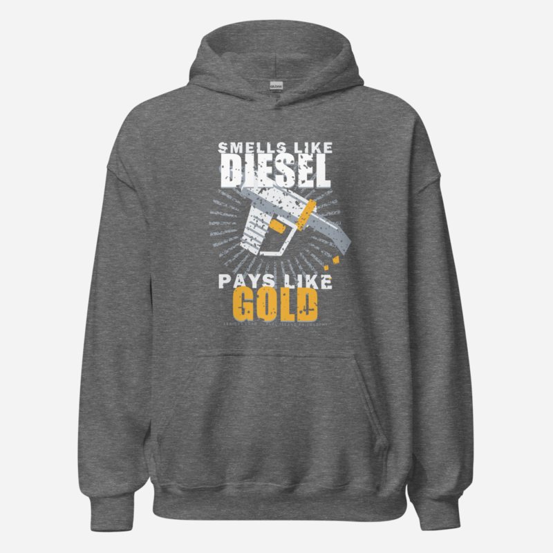 Serious Load Smells Like Diesel Freight Hoodie Graphite Heather