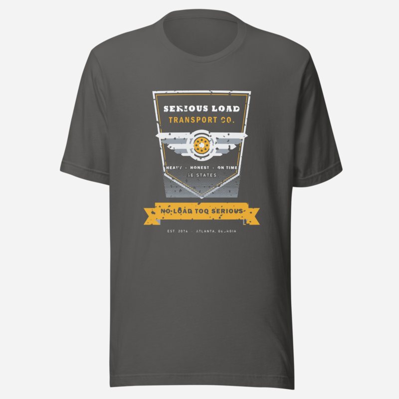 Serious Load Transport Co Crest Freight Tee in Asphalt