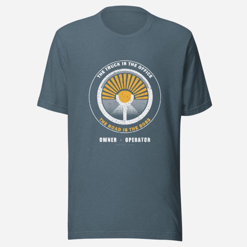 Serious Load Truck Is The Office Freight Tee in Heather Slate