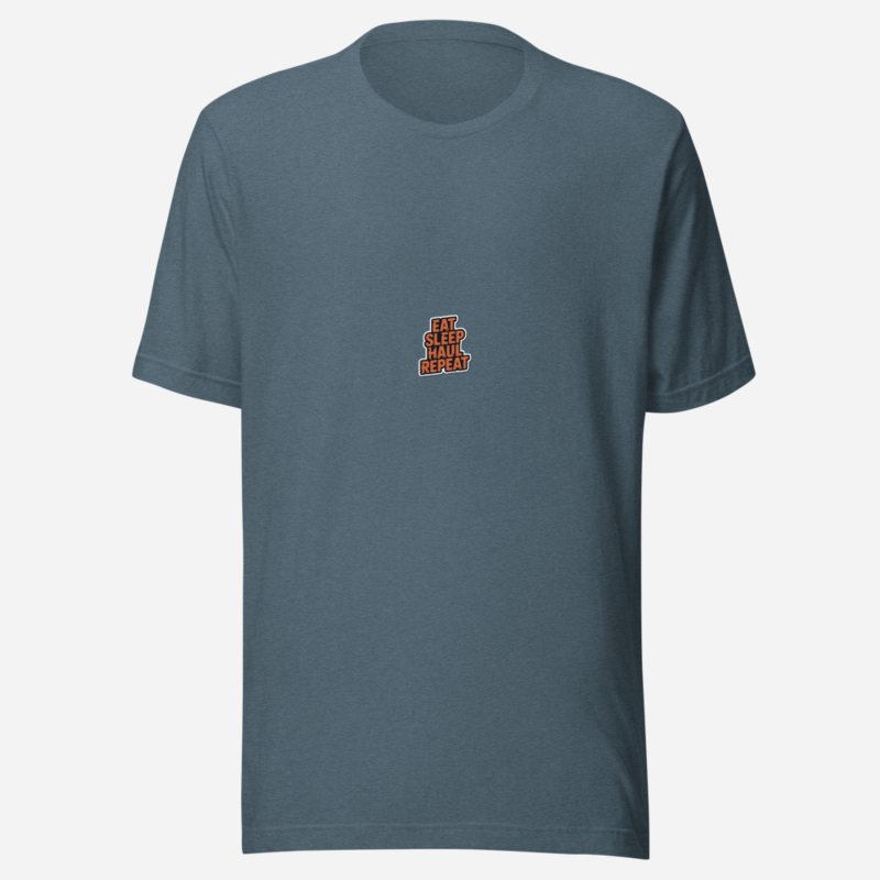 Serious Load Eat Sleep Haul Repeat Tee Heather Slate