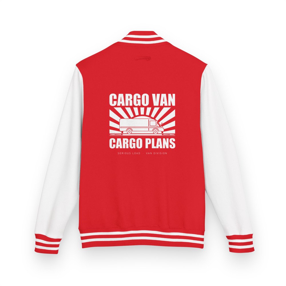 Serious Load Cargo Van, Cargo Plans Varsity Jacket Fire Red/Arctic White