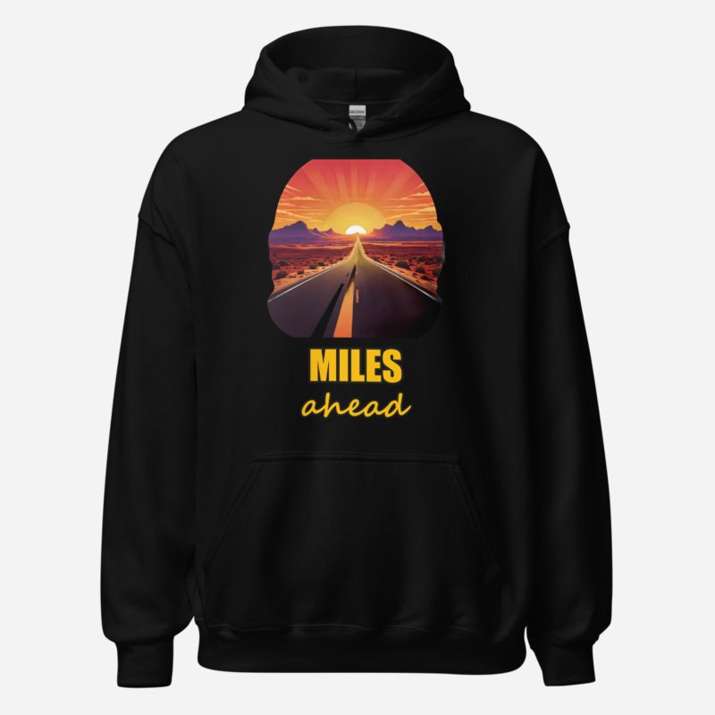 Serious Load Miles Ahead Highway Hoodie in Black