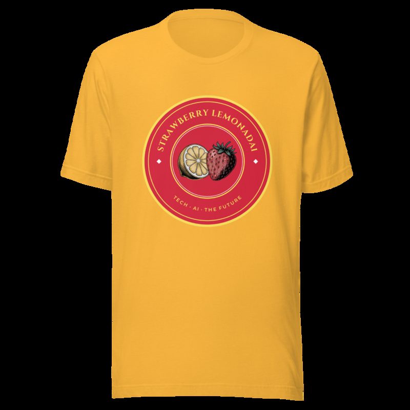 Strawberry Lemonadai Circuit Strawberry Crest Tee Heather Yellow Gold