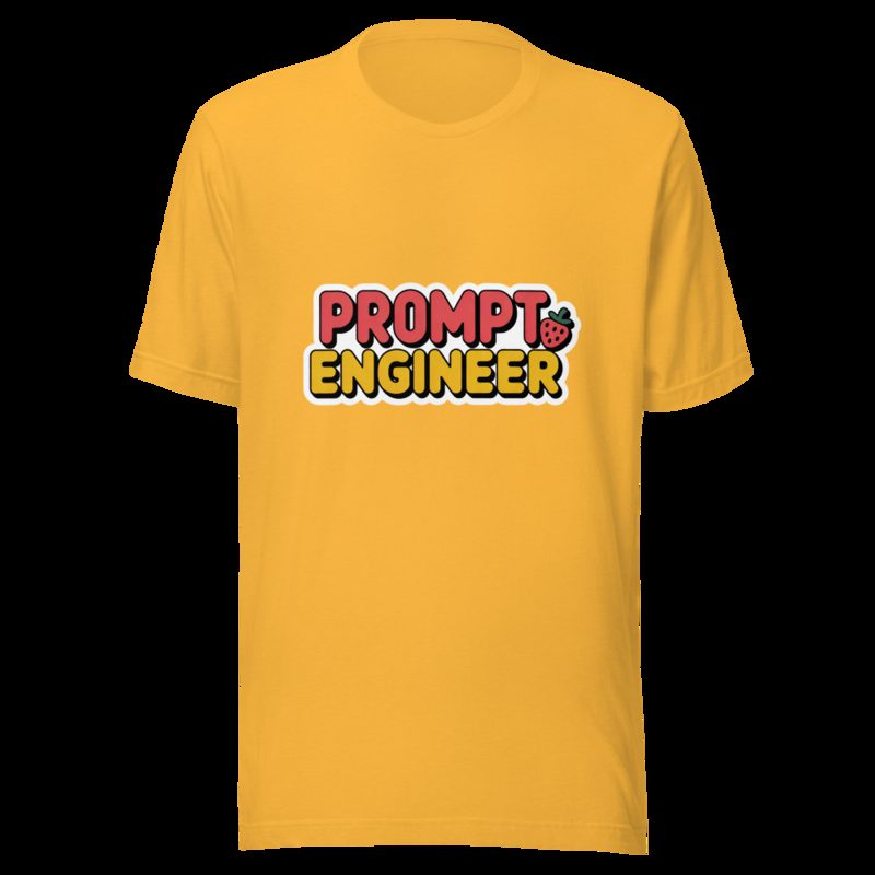 Strawberry Lemonadai Prompt Engineer Tee Heather Yellow Gold