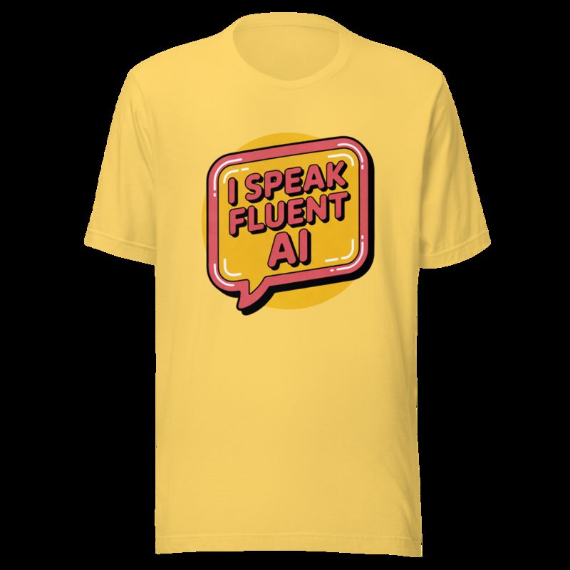 Strawberry Lemonadai Fluent In AI Tee Yellow