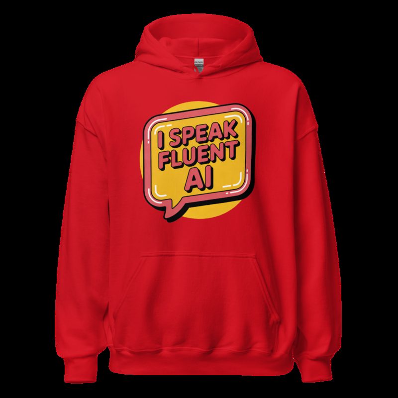 Strawberry Lemonadai Fluent In AI Hoodie Red