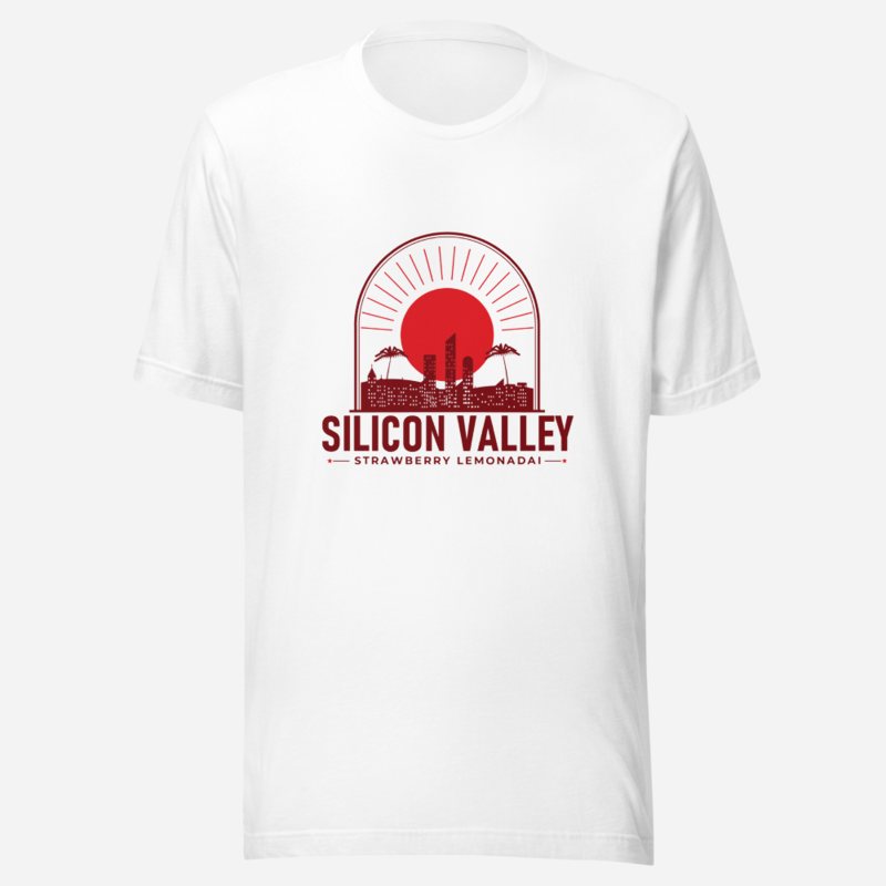 Strawberry Lemonadai Silicon Valley Sunset Tee White