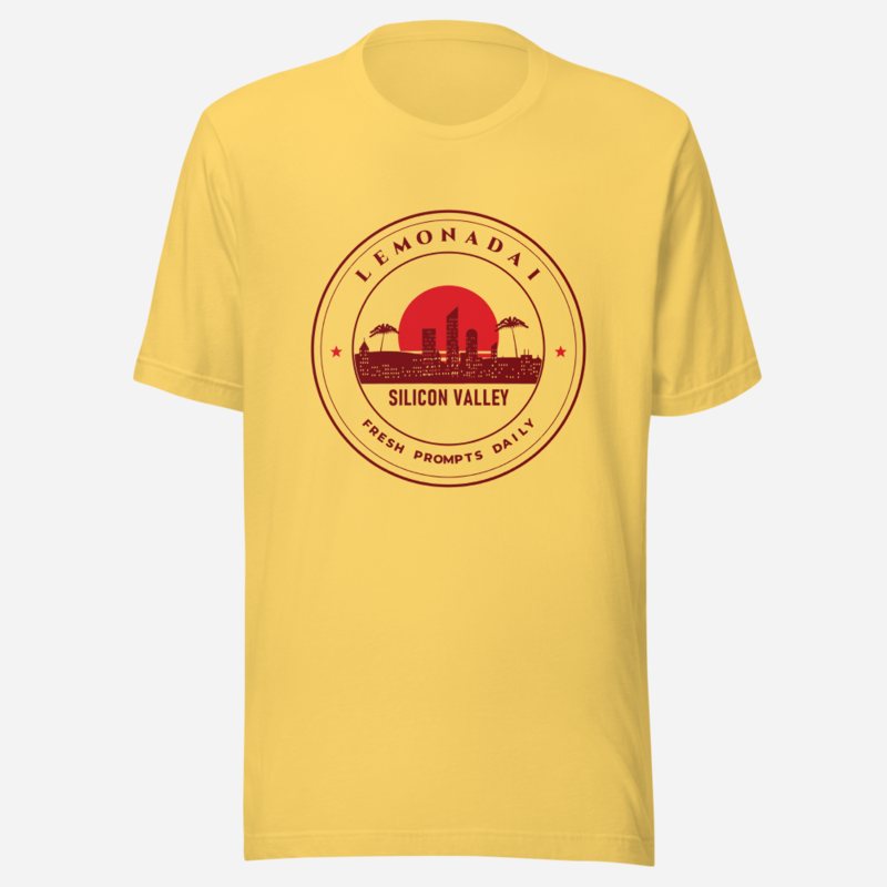 Strawberry Lemonadai Fresh Prompts Crest Tee in Yellow