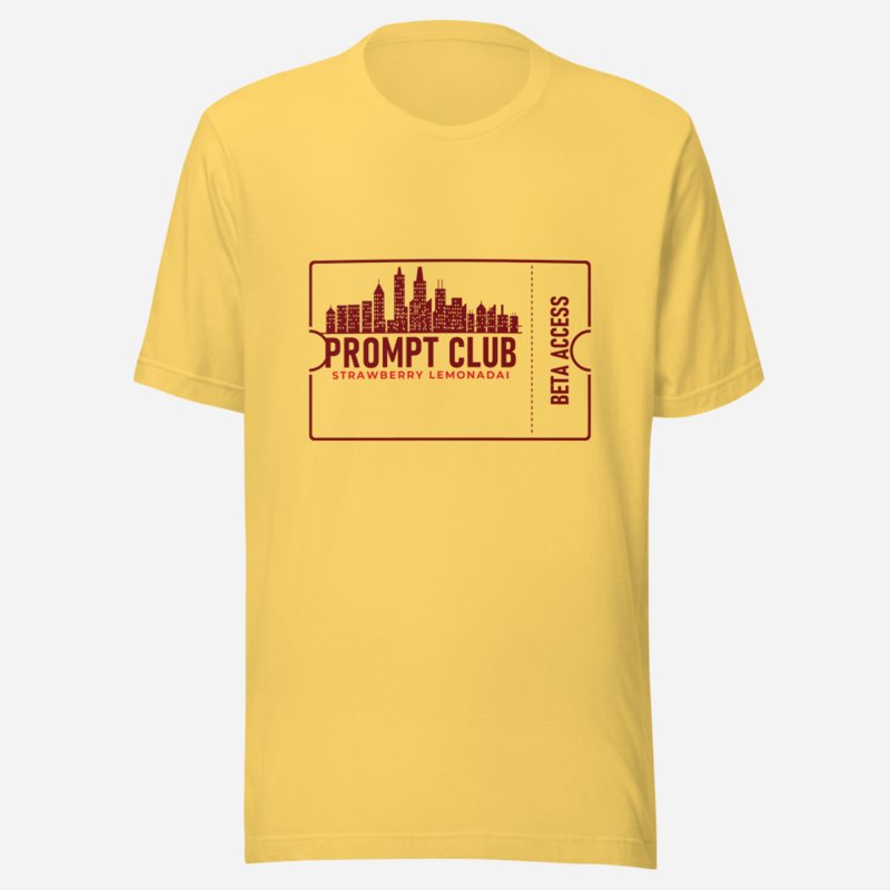 Strawberry Lemonadai Prompt Club Ticket Tee in Yellow