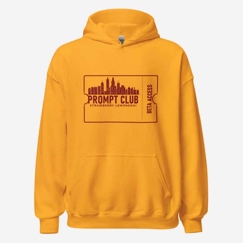 Strawberry Lemonadai Prompt Club Ticket Hoodie Gold