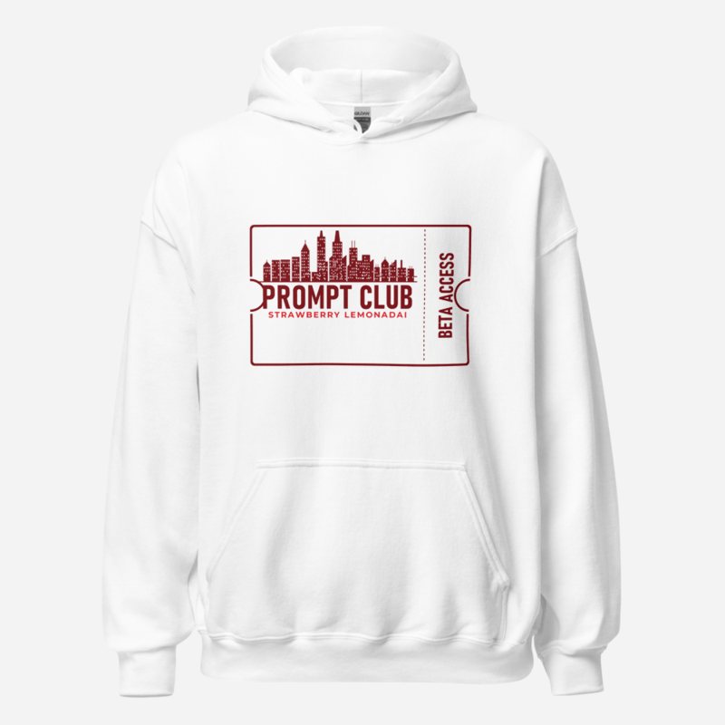 Strawberry Lemonadai Prompt Club Ticket Hoodie White