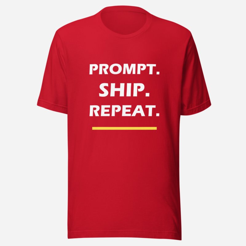 Strawberry Lemonadai Prompt Ship Repeat Tee Red