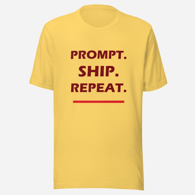 Strawberry Lemonadai Prompt Ship Repeat Tee in Yellow