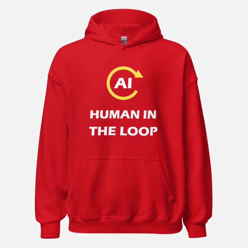 Strawberry Lemonadai Human In The Loop Hoodie in Red