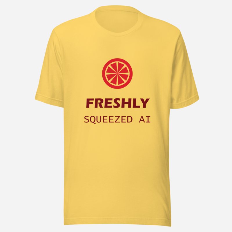Strawberry Lemonadai Freshly Squeezed AI Tee in Yellow