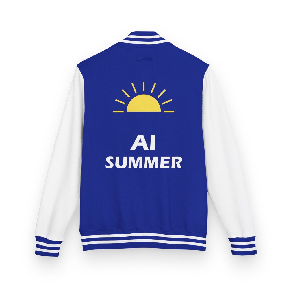 Strawberry Lemonade AI Summer Varsity Jacket Royal Blue/Arctic White