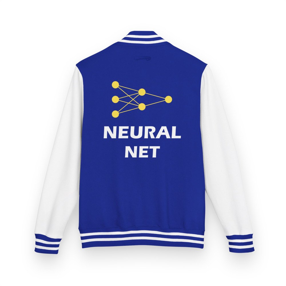 Strawberry Lemonade AI Neural Net Varsity Jacket Royal Blue/Arctic White