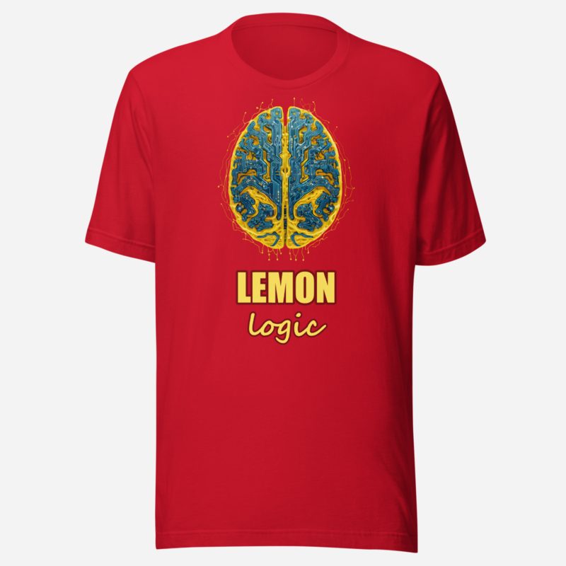 Strawberry Lemonade AI Lemon Logic Brain Tee
