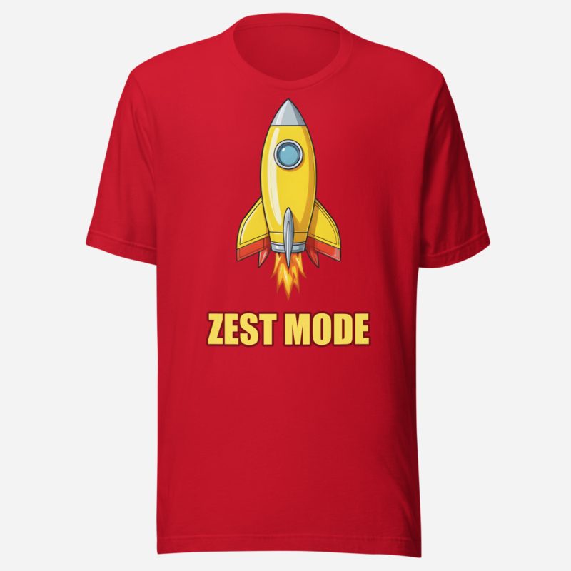 Strawberry Lemonade AI Zest Mode Lemon Rocket Tee in Red