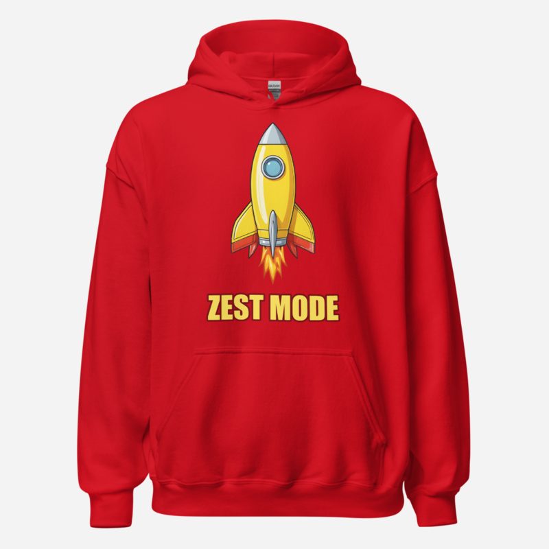 Strawberry Lemonade AI Zest Mode Lemon Rocket Hoodie in Red