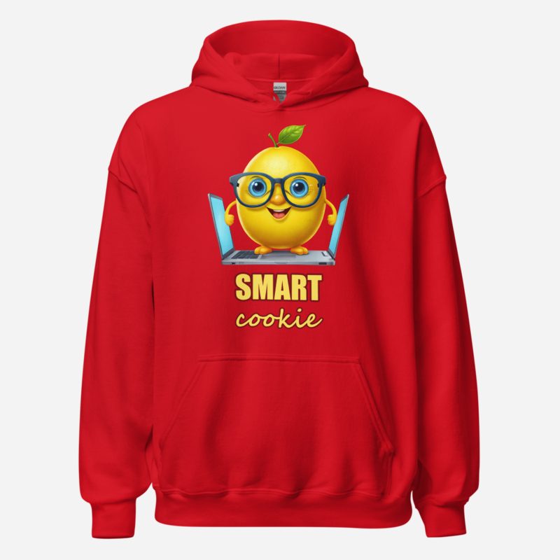 Strawberry Lemonade AI Smart Cookie Neural Lemon Hoodie in Red
