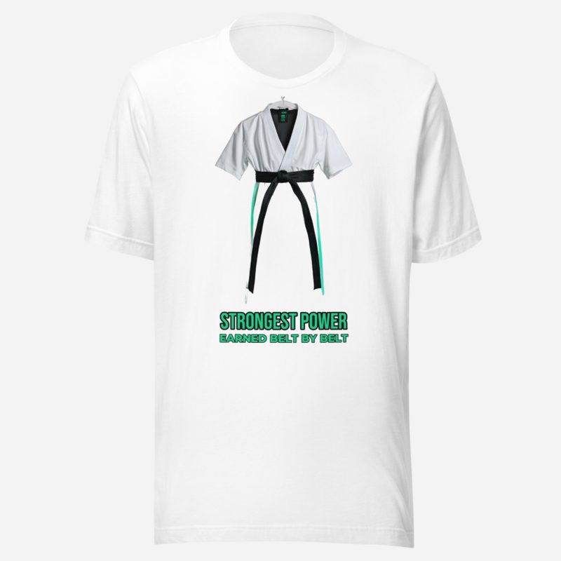 Strongest Power Black Belt Tee White
