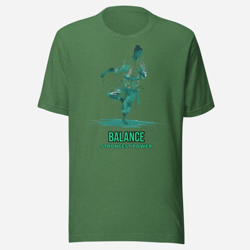 Strongest Power Balance Tee in Heather Grass Green