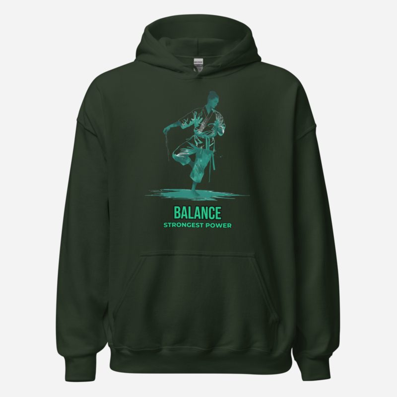 Strongest Power Balance Hoodie in Forest Green
