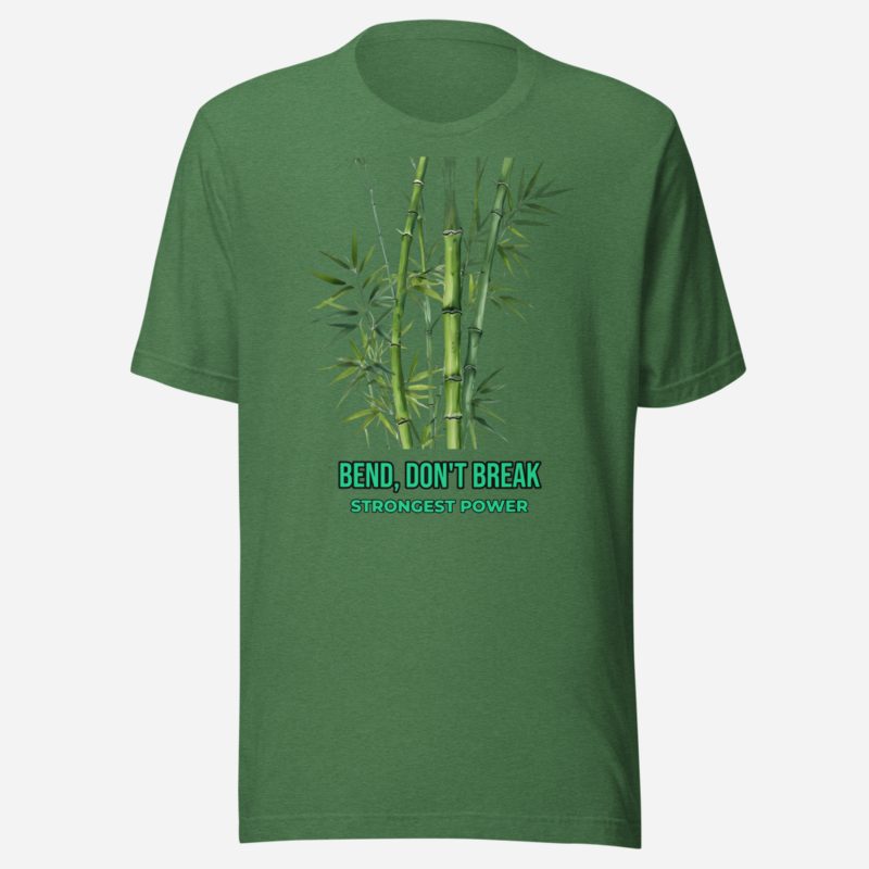 Strongest Power Bend Not Break Tee in Heather Grass Green