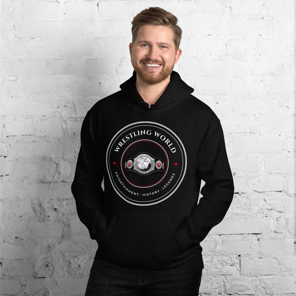 Entertainment Wrestling World Title Belt Crest Hoodie Front