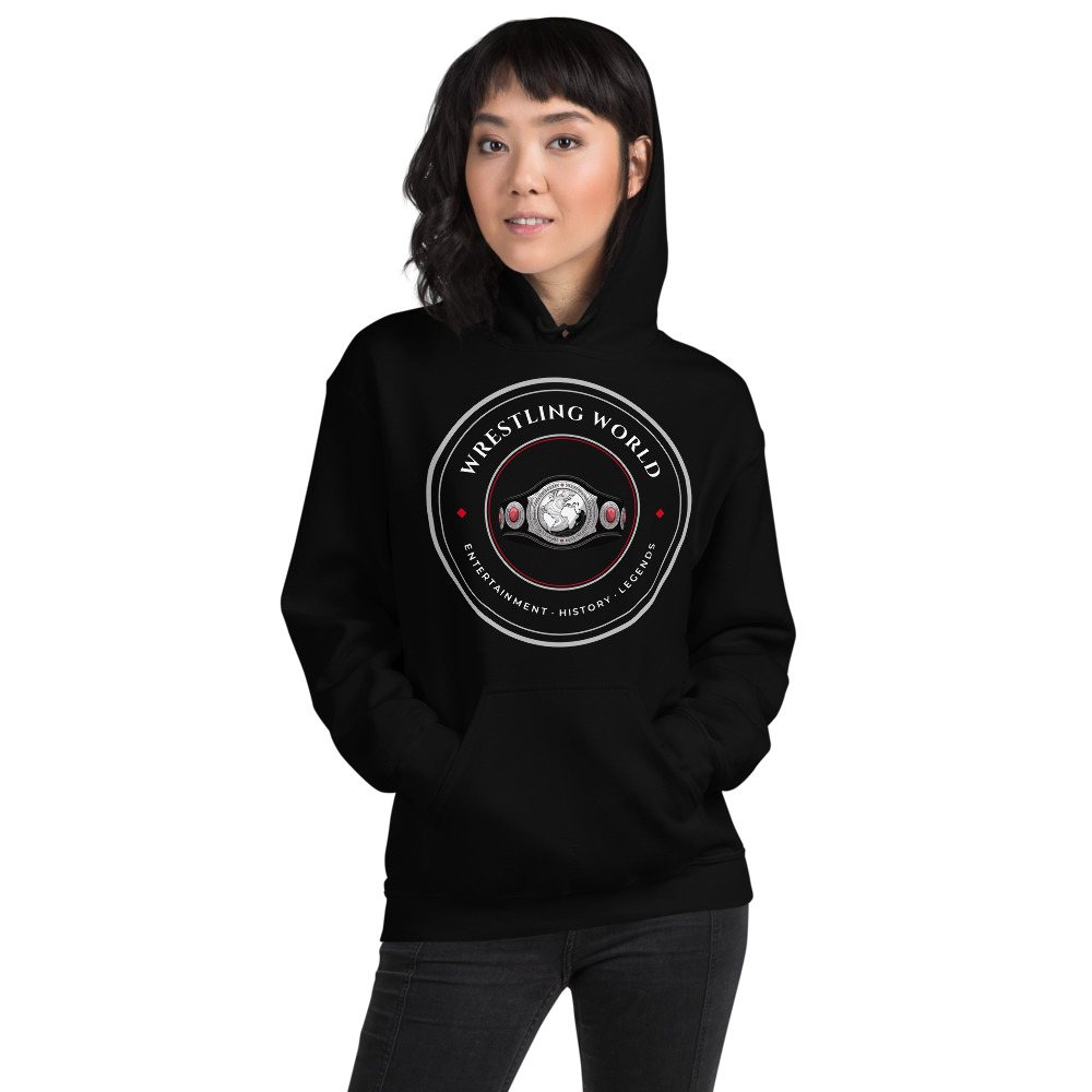 Entertainment Wrestling World Title Belt Crest Hoodie Front
